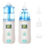 Nasal Aspirator for Baby, IP65 Waterproof Electric Baby Nose Sucker with Nasal Irrigation System, Nose Suction for Newborn Infant Toddler Adult with 3 Silicone Tips, Automatically Clean Baby's Nose