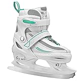 Lake Placid Summit Girl's Adjustable Ice Skate White/Mint Medium (1-4)