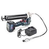 VISOTECH 24V Battery Powered Grease Gun with 2AH Single Battery Pack, Adjustable Speed Mode, 10000 Psi, Works for Bulk Fill, 14oz Cartridges Fill, Suction Fill and Filler Pump