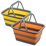 Tiawudi Collapsible Sink with 3.17 Gal / 12L Each, Larger Wash Basin for Washing Dishes, Camping, Hiking and Home
