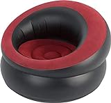Osarow Single Flocked Inflatable Gaming Chair Sofa Seat Lounger Camping Relaxing