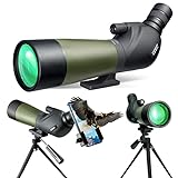 Gosky 20-60x60 HD Spotting Scope with Tripod, Carrying Bag and Scope Phone Adapter - BAK4 45 Degree Angled Spotter Scope for Target Shooting Hunting Bird Watching Wildlife Scenery