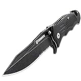 Steinbrucke Tactical Knife Pocket Knife Folding Stainless Steel 8Cr13Mov 3.4'' Blade, with Reversible Clip - Good Gift for Hunting Camping Survival Outdoor and Everyday Carry