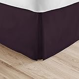 Linen Market Pleated Bed Skirt, Queen, Purple