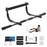 Ally Peaks Pull Up Bar for Doorway | Thickened Steel Max Limit 440 lbs Upper Body Workout| Multi-Grip Strength| Indoor Chin-Up Bar Fitness Trainer for Home Gym Portable