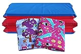 KinderMat + PBS Kids Friends Kit - 1.5' Thick Full Nap Mat and 2 Washable Covers - 47' x 22', Narwhal Expedition and Woodland Friends - Value Bundle Great for Daycare & Family Households