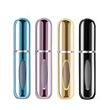 Yamadura Mini Refillable Perfume Portable Atomizer Bottle Refillable Perfume Spray, Refill Pump Case for Traveling and Outgoing (5ml, 4 Pack) 4