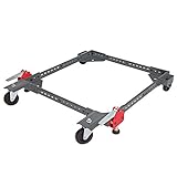 PROTOCOL Equipment Universal Rolling Base for Large Power Tools and Machinery, Durable Steel Construction, Adjusts from 12 inches to 33 inches, Foot Levers Lock for Stability, 400 lb. Capacity