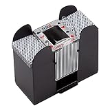 GSE 6-Deck Automatic Card Shuffler, Battery-Operated Electric Shuffler Machines for Playing Cards, Blackjack, Texas Hold'em, Canasta, Rummy, UNO, Bridge, Trade Card Games