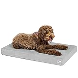 Milliard Memory Foam Dog Bed with Removable Washable & Waterproof Cover, Orthopedic Pet Bed for Medium and Large Dogs, Dog Crate Bed, Extra Durable Soft Cover, 35 x 22 inches