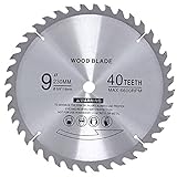 9 inch Table Saw Blade 5/8 Arbor Circular Saw Blade 40 Teeth fit Common Brush Cutter Trimmer Weed Eater Blade for Wooden