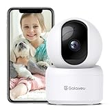GALAYOU Indoor Security Camera 2K, Pet Camera, 360 Degree WiFi Home Security Camera for Baby/Elder/Nanny with Night Vision, Siren, 24/7 SD Card Storage, Works with Alexa and Google Assistant G2