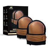 Hmyl Easy Super Soft Leather Knee Pads for Work with Wide Single Non-Slip Strap, Shorts Available, Replaceable Inner Cushion Knee Pads for Construction, Garden, Clean, Floor and Garage