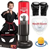 Punching Bag for Kids, Inflatable Kids Punching Bag for Kids 5-10, Punching Bag for Teens, Bop Bag, Christmas,Birthday Gifts for Kids 4,5,6,7,8,9,10 Years Old