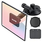 OHLPRO Dashboard Magnetic Tablet Holder for Car, Windshield iPad Car Phone Suction Cup Mount with Magnets, for All 6'-11' Apple Phones iPad Samsung Galaxy Tab Tablet, 360° Rotation, Black