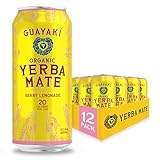 Guayaki Yerba Mate, Clean Energy Drink Alternative, Organic Berry Lemonade, 15.5oz (Pack of 12), 150mg Caffeine