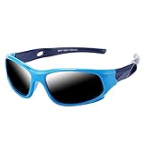 Pro Acme TR90 Unbreakable Polarized Sports Sunglasses for Kids Boys and Girls (Baby Blue)