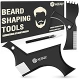 Alfaly Beard Shaper Tool Kit for Beard Shaping & Styling – Premium Beard Lineup and Guide Tool for Men– Perfect for Styling and Edging – Comes with Beard Pencil 1
