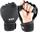 Weighted Hand Gloves 5lb(2.5lb Each), Soft Iron Fitness Gloves, Washable, for Gym Boxing Swimming Strength Training (5lb)