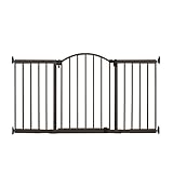Summer Metal Expansion 6-Foot-Wide Extra Tall Walk-Thru Baby Gate, Bronze Finish – 36” Tall, Fits Openings of 44” to 72” Wide, Baby and Pet Gate for Extra Wide Doorways
