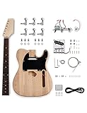 Fistrock DIY Electric Guitar Kit Beginner Kit 6 String Right Handed with Ash Body Hard Maple Neck Rosewood Fingerboard Chrome Hardware Build Your Own Guitar.