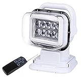 EIOUHENG 50W LED Spotlight LED Search Light 360 Degree LED Rotating Remote Control Work Light with Magnetic Base for SUV Boat Home Security Protection Emergency Lighting Farm Field Garden