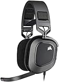 Corsair HS80 RGB USB Premium Gaming Headset with Dolby Audio 7.1 Surround Sound (Broadcast-Grade Omni-Directional Microphone, Memory Foam Earpads, High-Fidelity Sound, Durable Construction) Carbon