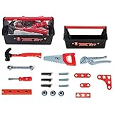 MISCO Toys Construction 20 Piece Toy Tool Box Sets for Kids, Toddler Tool Box, Toy Hammer, Driver, and Wrench - Pretend Play Toy Tool kit for Kids Ages 3 4 5 6 7, Includes All 20 Pcs!