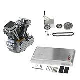 DigiFlux CISON FG-9VT 9cc V-Twin Engine Parts, Realistic Internal Combustion Engine Model Kit, Build Your own Engine That Runs, Physics Science Experiment Toy for Machine Enthusiasts