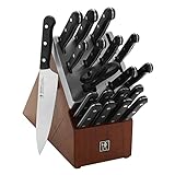 HENCKELS Solution Razor-Sharp 20-pc Self Sharpening Knife Block Set, Chef Knife, Bread Knife, Steak Knife, German Engineered Informed by 100+ Years of Mastery, Stainless Steel