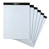 Amazon Basics Quad Ruled Graph Paper Pad, Letter Size 8.5 x 11-Inch, 100 sheets per pad, 6-Pack