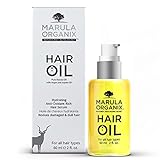 Marula Organix Hair Oil Hydrating Anti-Oxidant Rich Hair Serum, Organic Pure Marula, Argan, Jojoba Oil, Revives Damaged & Chemically treated Hair! Leaves a Satin Finish! Promotes Hair Growth!