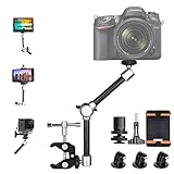 11' Adjustable Heavy Duty Robust Articulating Friction Magic Arm w/ Clamp Mounts for DSLR Mirrorless Time Lapse Action Camera Camcorder Cell Phone GoPro iPhone Monitor Video Light Vlog Rig Holder