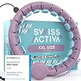 Swiss Activa+ S2 Infinity Hoop Plus Size with Ball - Up to 47in - Weighted Hula Hoop for Women for Weight Loss Belt - Exercise Hoop - Smart Infinity Hula Hoop