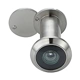 Forliggio Peephole Front Door Viewer with Privacy Cover, One-Way 220 Degrees (Satin Nickle)