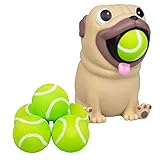 Hog Wild Pug Popper Toy - Pop Foam Balls Up to 20 Feet - 6 Balls Included - Age 4+