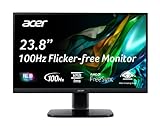 Acer KC242Y Hbi 23.8' Full HD (1920 x 1080) Zero-Frame Gaming Office Monitor | AMD FreeSync Technology | 100Hz | 1ms (VRB) | Low Blue Light | Tilt | HDMI & VGA Ports,Black