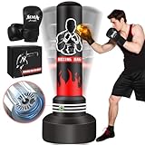 YORWHIN Upgrade Free Standing Punching Bag for Adults Teens, Built-in Automatic Inflation Pump Boxing Bag with Stand, 70'' Kickboxing Bag with Boxing Gloves for MMA Muay Thai Fitness Taekwondo