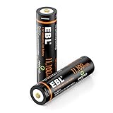 EBL 3.7V Li-ion Rechargeable Batteries 3000mAh 18J Rechargeable USB Lithium Battery for Flashlights, Headlamps, Doorbells, RC Cars (2 Pack)