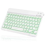 UX030 Lightweight Ergonomic Keyboard with Background RGB Light, Multi Device Slim Rechargeable Keyboard Bluetooth 5.1 and 2.4GHz Stable Connection Keyboard Compatible with HP Omen 16 Gaming Laptop