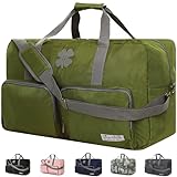 Lucky Travel Duffel Bags 65L, Gym Bag, Travel Bag & Large Duffle Bag for Men, Foldable Overnight Weekender Bags for Women & Men with Adjustable Shoulder Strap, Loden Green