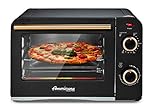 Elite Gourmet Americana ETO1200B Vintage Diner 50’s Retro Countertop Toaster Oven, 1300W, Bake, Broil, Toast, with Temperature Control & Adjustable 60-Minute Timer, Fits 9” Pizza, 4 Slice,