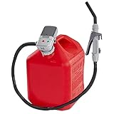 Deway Automatic Fuel Transfer Pump with Nozzle for Quick Flow Control & Stop, Advanced Adapter Fits All Size Gas Cans, Extra Long Hose, Portable Liquid Pump for Gasoline, Diesel & More