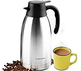 68Oz Thermal Coffee Carafe - Insulated Stainless Steel Double Walled Vacuum Flask - Coffee Carafes For Keeping Hot Coffee & Tea For 12 Hours - Cresimo Coffee Dispenser
