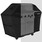 Tuyeho Grill Cover 65 x 30 x 46 inch, 900D Heavy Duty Gas BBQ Cover w/Side Velcro, Waterproof & Weather Resistant for Your Weber, Char-Broil, Brinkmann, Holland, Jenn Air (Black)