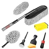 Fitosy Car Interior Exterior Duster Set, Scratch Free, Soft Dash Vent Duster Detailing Brushes Dusting Cleaning Kit Tools for Car,Auto,Truck,SUV,RV,Motorcycle (Interior & Exterior Set)