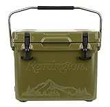 Remington Rotomolded Cooler, Insulated Hard Ice Chest, Durable Cooler with Heavy Duty Rubber Latches & O-Ring Barrier for Air Tight Seal, 25 QT, OD Green
