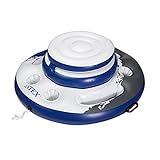 Intex Mega Chill Swimming Pool Inflatable Floating 24 Can Beverage Cooler Holder for Swimming, Boating, Tubing, BBQ's and More, Blue