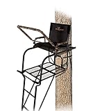 BIG GAME Hunter HD 1.5 Ladder Whitetail Deer Elk Mule Above Hunting Outdoors Flex-Tek Seat 18'6' Tall 1-Person Tree Stand,Black