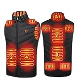Heated Vest USB Electric Heated Vest Heated Jacket Winter Vest for Outdoor Motorcycle Camping Fishing Skiing ( Color : Black , Size : Medium )